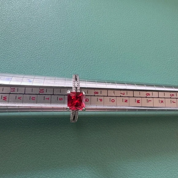 Fragrant Jewels Red and Silver NWOT Ring Size 9