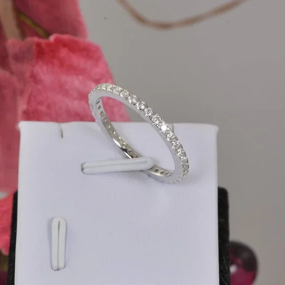 Moissanite Ring Full Eternity Band Ring