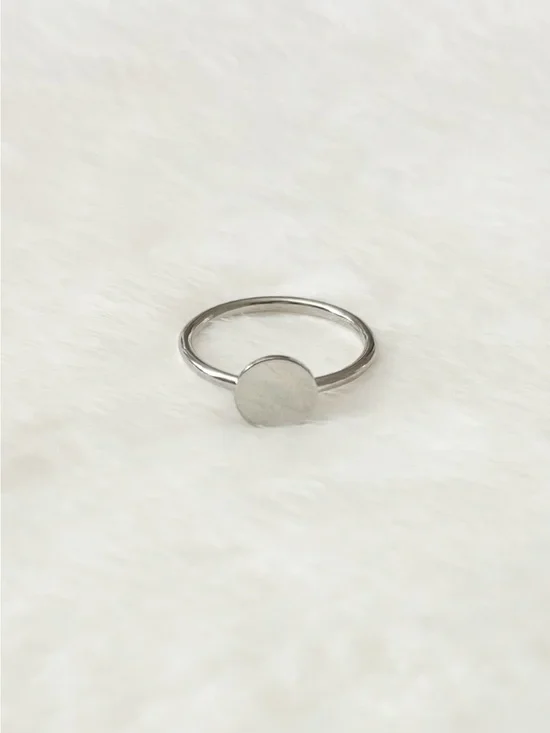 5/$15 🩷 MUST BUNDLE Minimal Silver Disc Ring - Women Jewelry