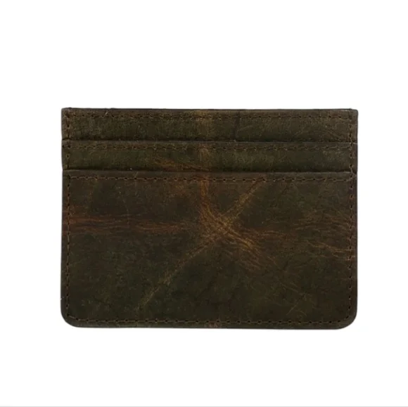 Myra Bag Dark Brown Leather Card Holder  4