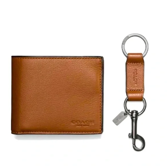NWT Coach Men’s Brown Wallet Gift set