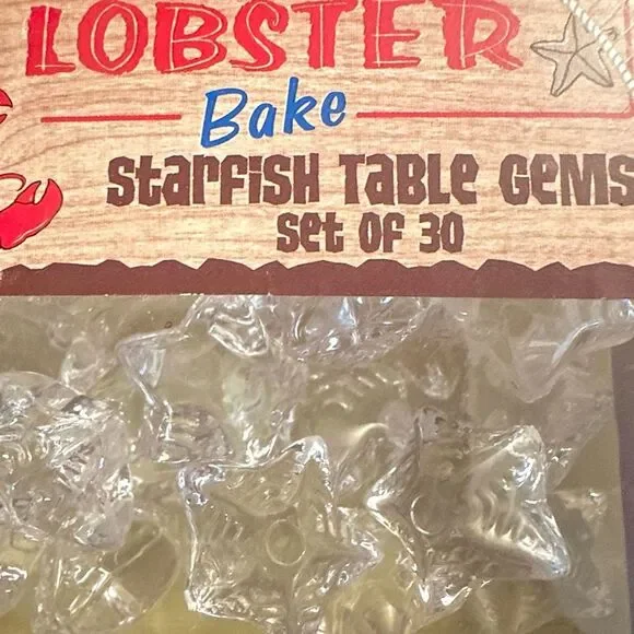 NIB Lobster Bake Starfish Table Gems Set of 30
