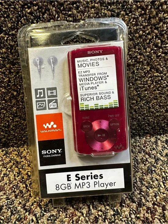 Sony Walkman E Series 8GB MP3 Player - Raspberry Red