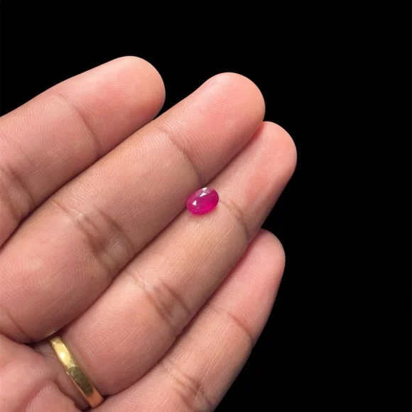 1 Carat Burma Ruby Oval Cut Natural Loose Red Gemstone