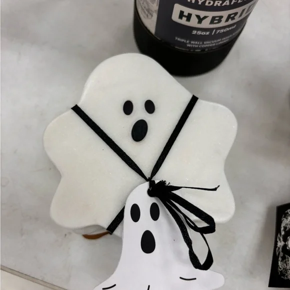 Ghost-Shaped Party Coasters - White