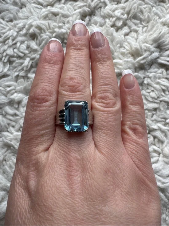 10K Antique Spinel Art Deco Ring