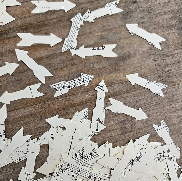 Vintage Sheet Music | Confetti Arrows | 400 Pieces