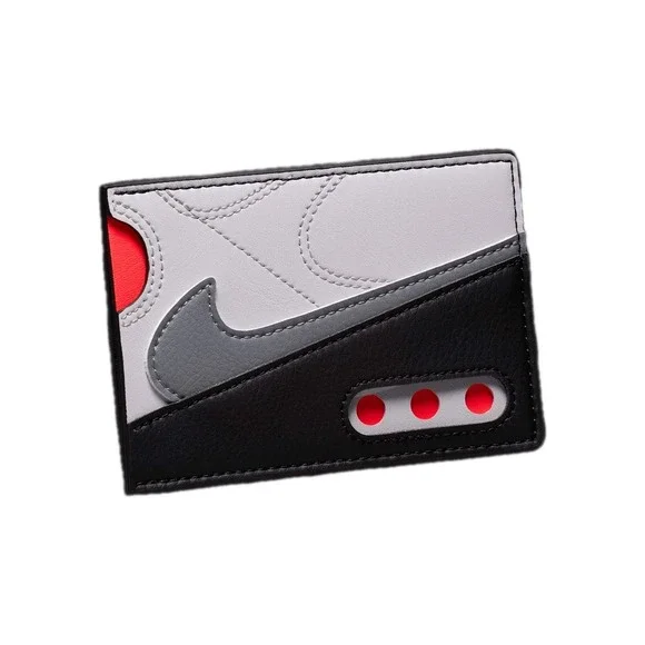 Nike Air Max 90 Card Wallet Grey‎ White Infared Leather Icon Swoosh