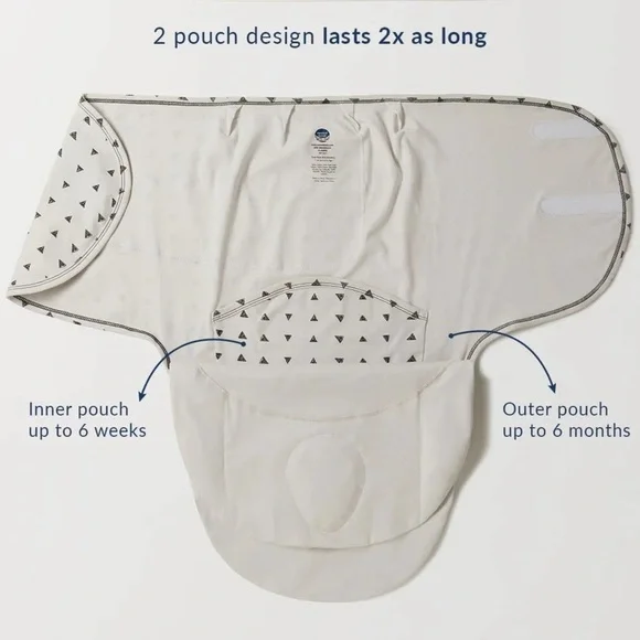 Nested Bean Zen Swaddle 0-6M Weighted Sleep Sack 7-18 lbs Baby Essentials