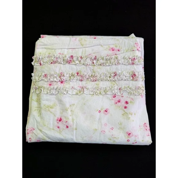 Simply Shabby Chic Cherry Blossom RUFFLES Vintage Shower Curtain French Country