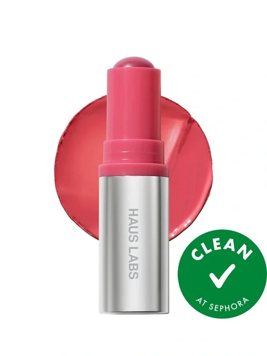 NWOB Haus Labs Color Fuse Glassy Blush Balm Stick in Glassy Rosette