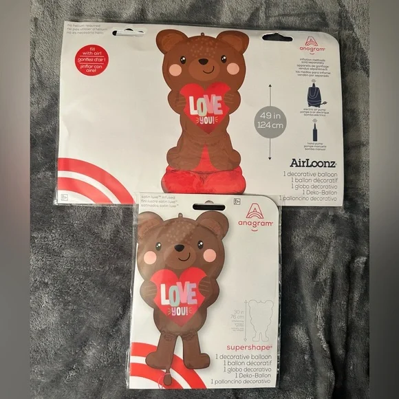 Valentines Day Balloons Teddy Bear Hearts Anniversary Love Birthday Airloonz 2