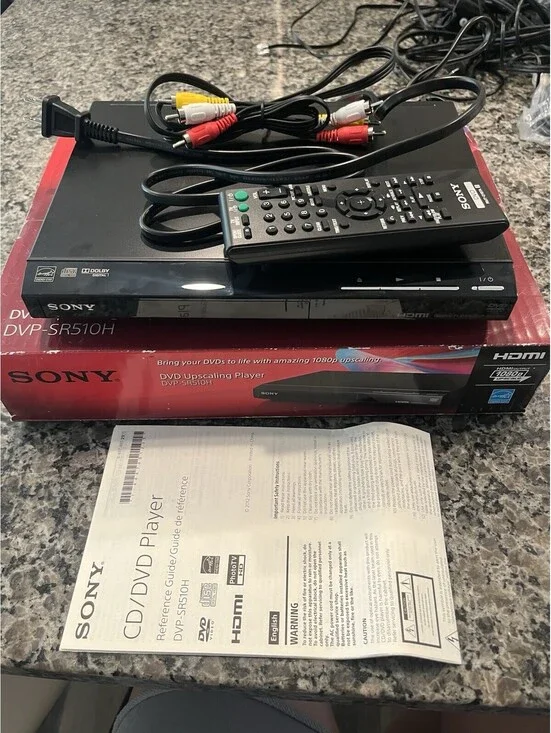 Sony DVP-SR510H Upscaling HDMI 1080p Full HD DVD Player with Remote Control