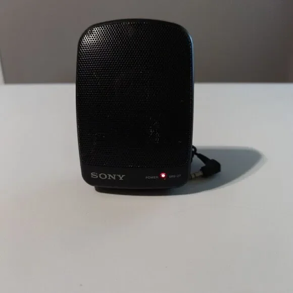 Sony Walkman SRS-27 portable mini speaker Headphone Jack Vintage Working