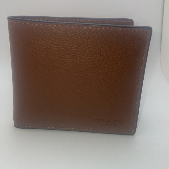 NWT Coach Leather Wallet DBL bill sport calf