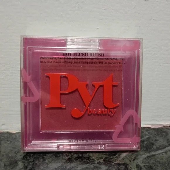 PYT Beauty Hot Flush Blush Flirty Pink Pressed Powder Clean Vegan Makeup 0.16oz