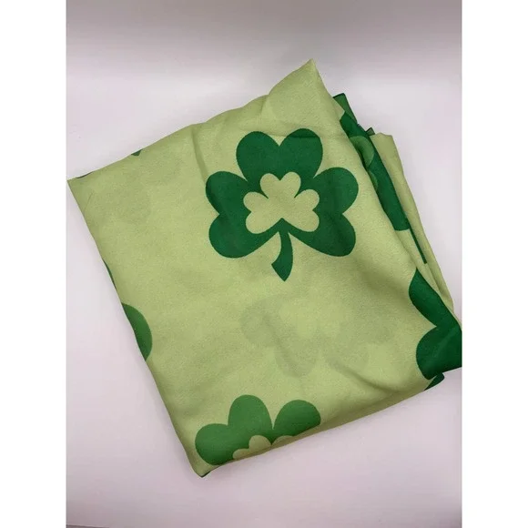 Terry's‎ Village St Patricks Day Shamrock Checkered Shower Curtain Green