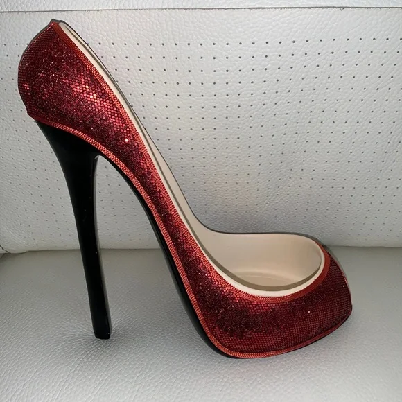 Wild Eye Designs High Heel‎ Bottle Holder, Red Sequins