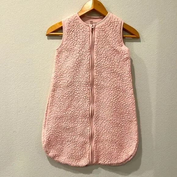 Baby Pink Sherpa‎ 100% Cotton Lined Sleep Sack | 12-24 months