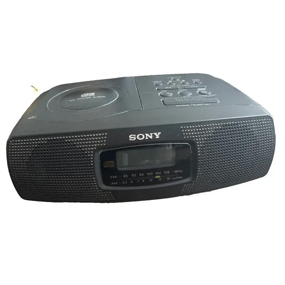 Vintage Sony ICF-CD820 AM/FM Stereo Dual Alarm Clock Radio with CD Player Tested