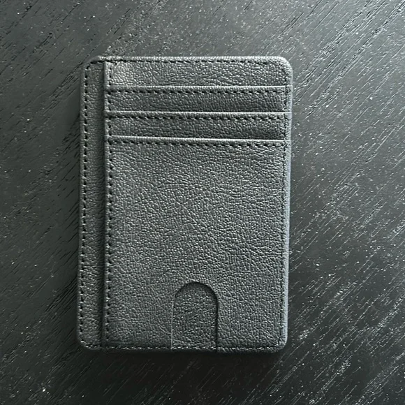 Never Used Italian 8 Pocket Slim Card Black Wallet