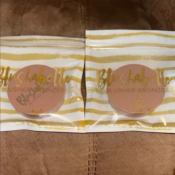Belle Beauty By Kim Gravel Blusher Bronzer Set Coral Crush and Island Glow New
