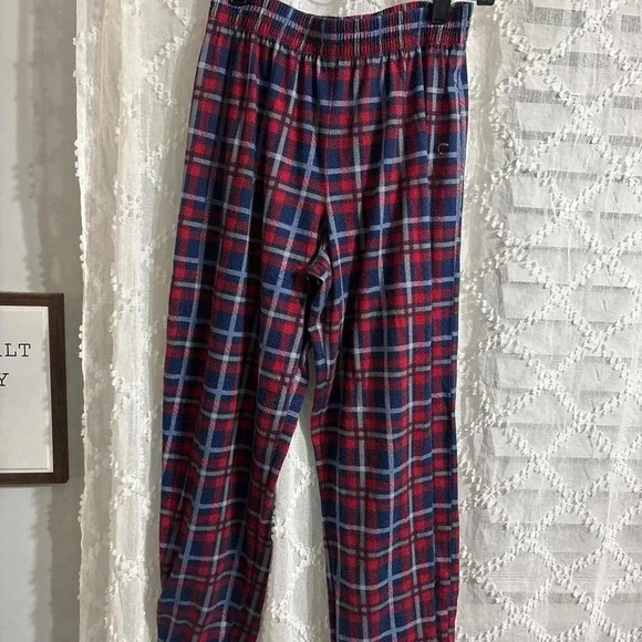 Size 10/12 Red and blue‎ plaid loungewear pants