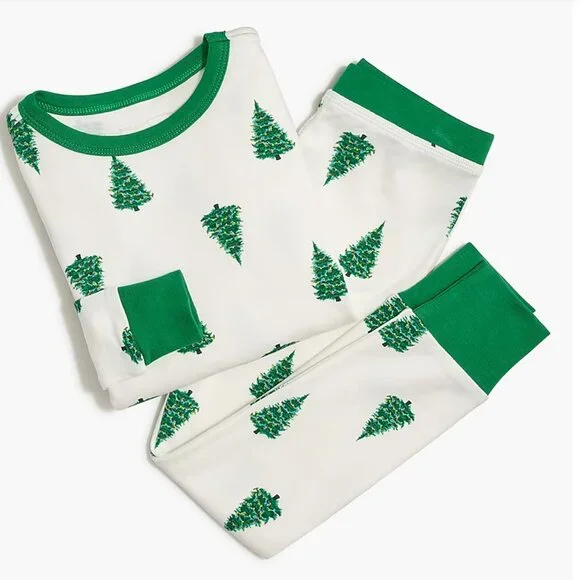 Crewcuts Unisex Christmas tree pajama set NWT sz 4 sz 7