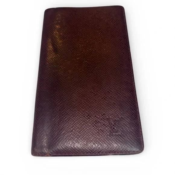 Louis Vuitton Burgundy Textured Wallet