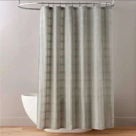 NWT Washed‎ Square Shower Curtain Gray - Hearth & Hand with Magnolia