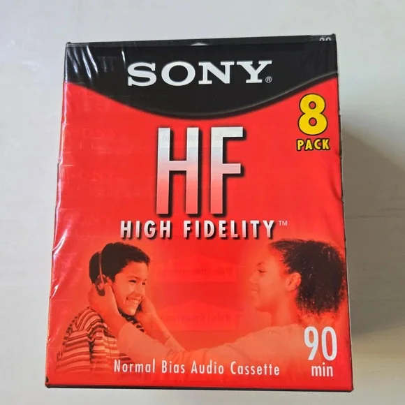 Sony HF‎ High Fidelity Normal Bias Audio Cassette 8 Pack C90HFL 90 Min