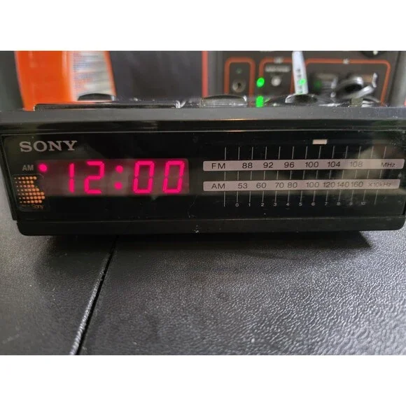 Sony Dream Machine FM/AM Digital Alarm Clock Radio Black Tested Working Vintage