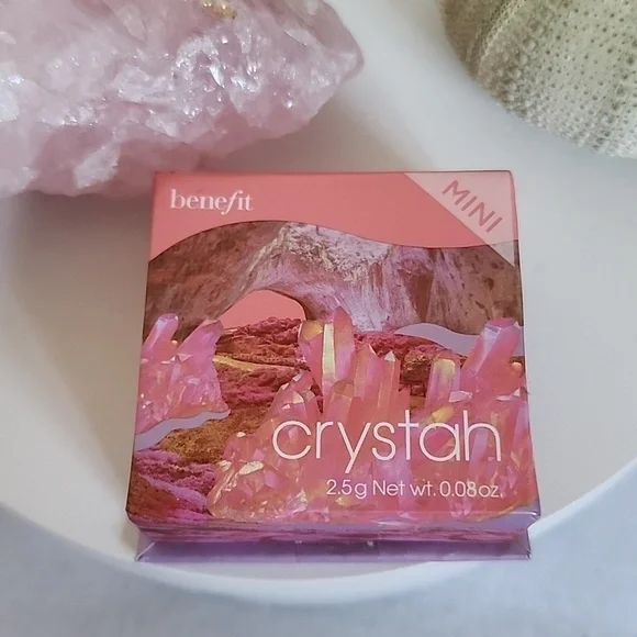 Benefit Cosmetics Crystah Mini Blush Strawberry Pink New