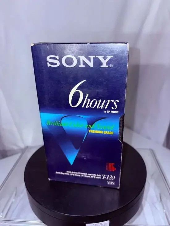 Sony T-120 Premium Grade 6-Hour Blank VHS Video Cassette Tape