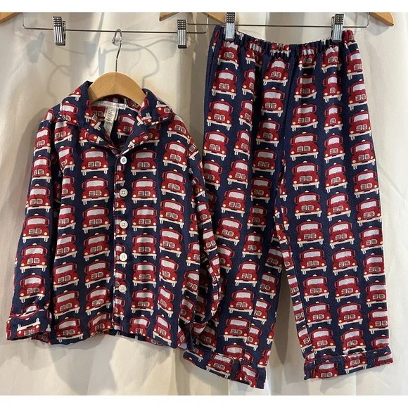 Pottery Barn Fire Truck Pajamas Size 6‎