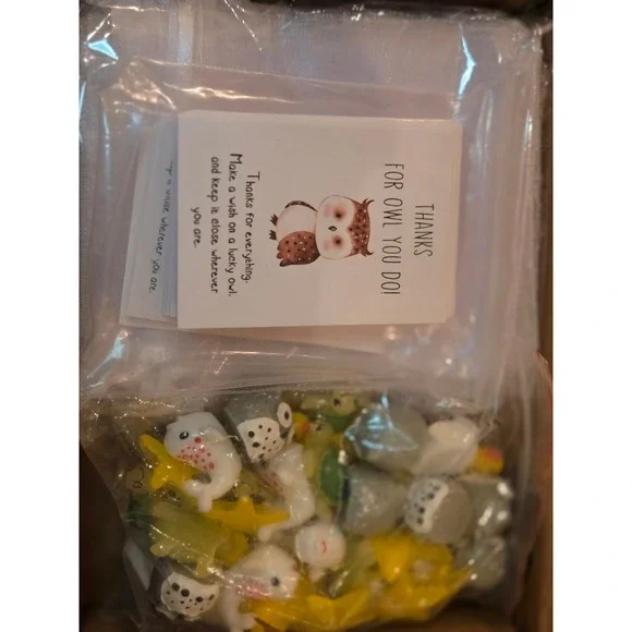 Bulk Miniature Animal Figurines and Appreciation‎ Cards Set 50 total