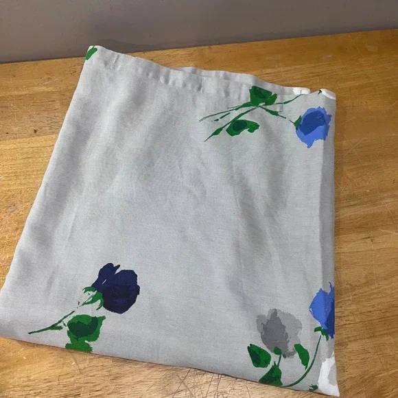 Kate Spade New York Floral Rose Shower Curtain Grey Blue Modern Cottagecore
