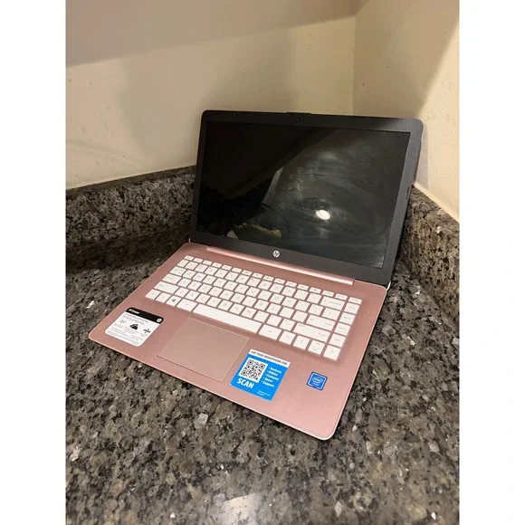 HP Stream 14 Laptop Rose Pink Intel Celeron 4GB RAM 32GB eMMC Untested Parts