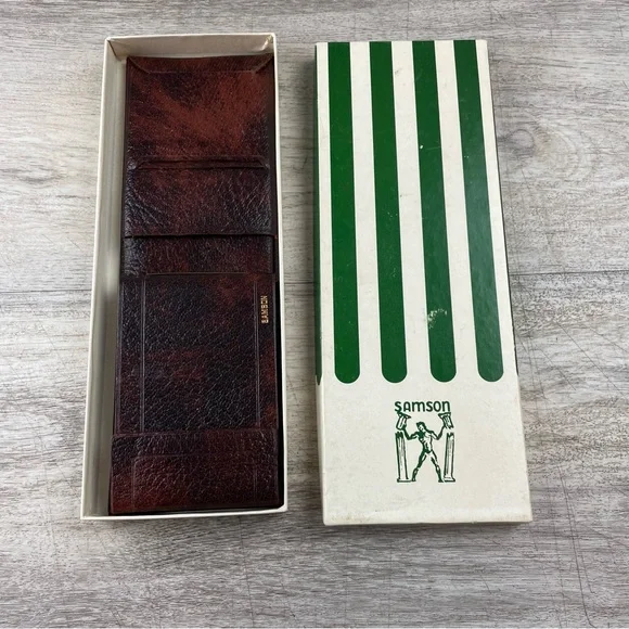 Vintage Samson Bifold Wallet Leather Brown NOS New In Box