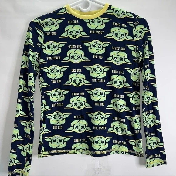 STAR Wars Yoda Pajama Shirt L