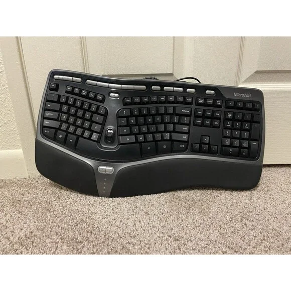 Microsoft Natural Ergonomic Keyboard 4000 v1.0 KU-0462 USB Black -Tested