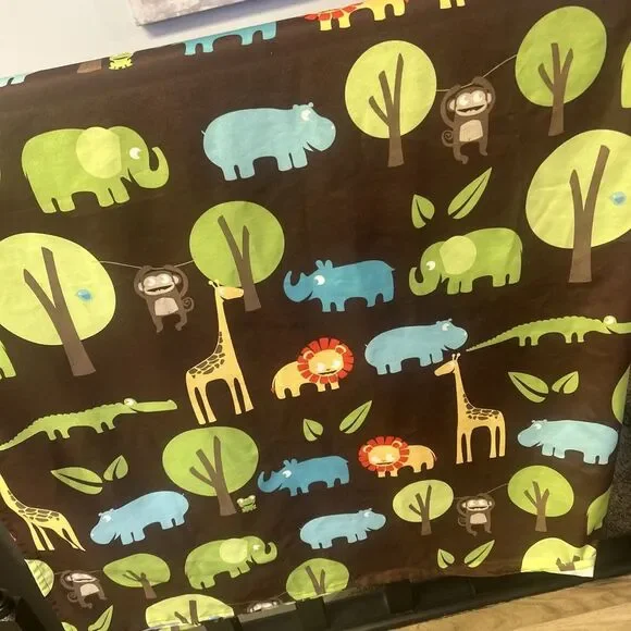 Circo Jungle Safari Fabric‎ Shower Curtain kids bath 72x72 brown
