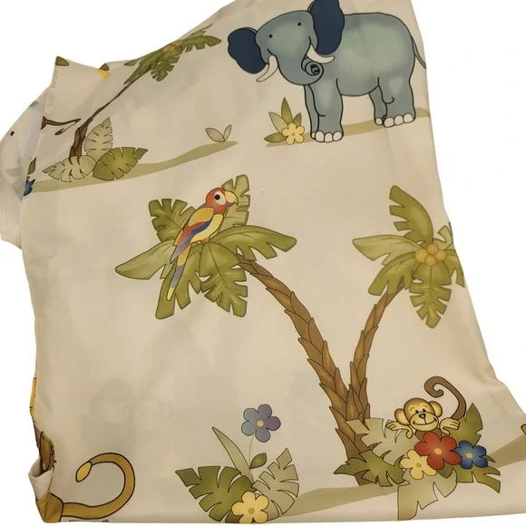 Home Trends‎ Kids Jungle Animals Shower Curtain and Towels Lion Monkey Elephant