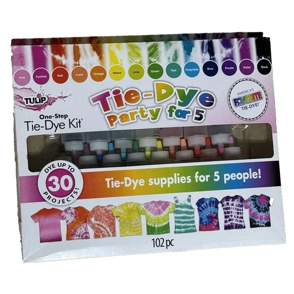Tulip Tie Dye Party Kit 15 Rainbow Color Bottles Group Activity Festival‎ Gear