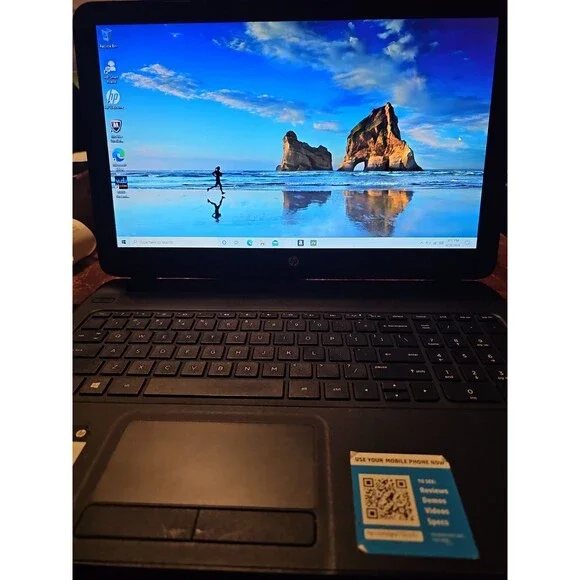 HP 15-f233wm Laptop w/Cable Intel Celeron N3050 15.6-in 4GB RAM 500GB HDD Win 10