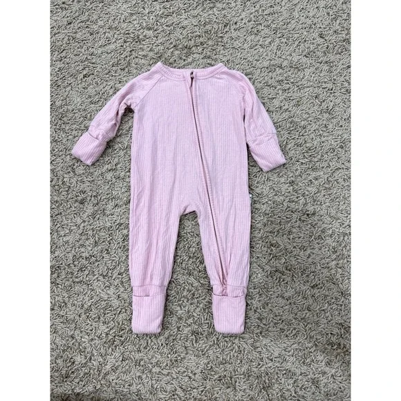 Dream big Little ribbed bamboo zippy pajamas girls size newborn