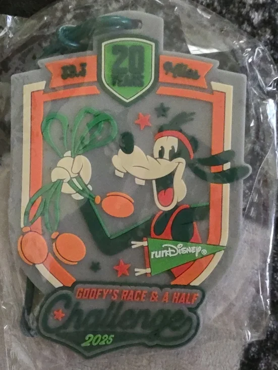Disney Goofy Race & A Half Challenge Ornament - Gray, Green & Orange