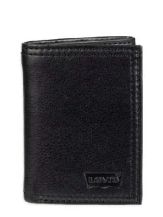 Men’s Levi’s Black Leather Trifold Wallet