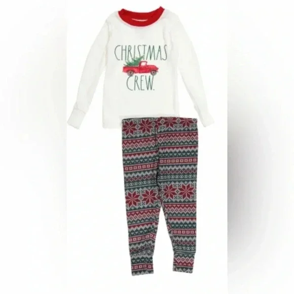 Rae DUNN Christmas Crew PJ Collection Kids Christmas Crew PJ Set 2T