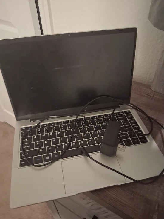 Silver Laptop with Black Keyboard - Portable Laptop Computer